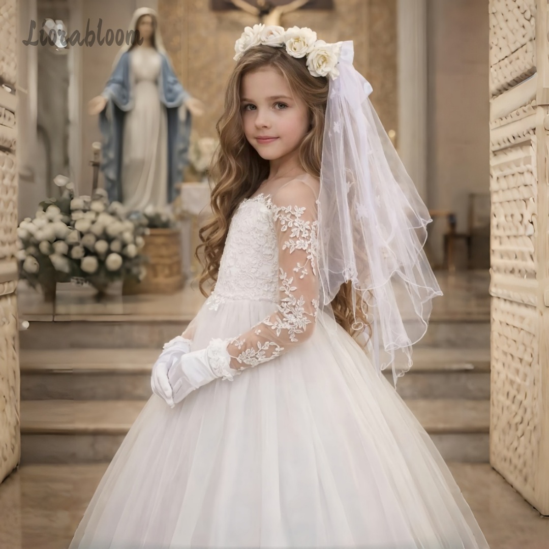 Formal Skirt - ชุดแต่งงานลูกไม้สำหรับเด็กผู้หญิง ตัดเย็บตามสั่ง กระโปรงบาน ชุดเพื่อนเจ้าสาว ชุดราตรีงานแต่งงาน ชุดสำหรับงานเลี้ยงแต่งงาน