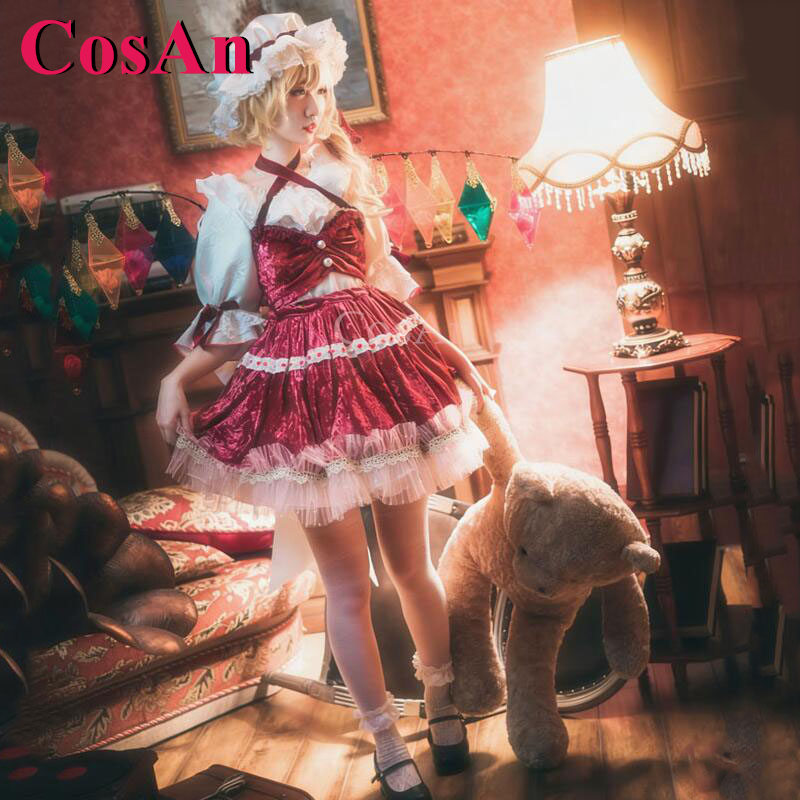 Formal Skirt - คอสแอน เกม โทโฮ โปรเจ็กต์ ฟลานเดอร์ สการ์เล็ตชุดคอสเพลย์แฟชั่นหวานนีฟตี้ชุดอย่างเป็นทางการปาร์ตี้ฮาโลวีนสวมบทบาทเสื้อผ้า