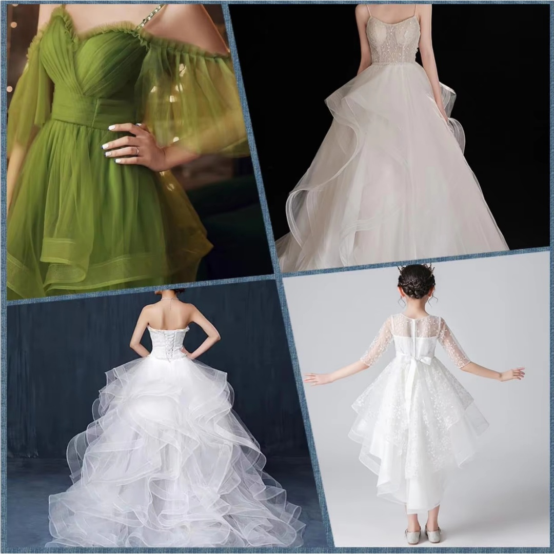 ริบบิ้นตาข่ายคริโนไลน์ขนม้าหลา - Wedding Dress บทวิจารณ์และราคา