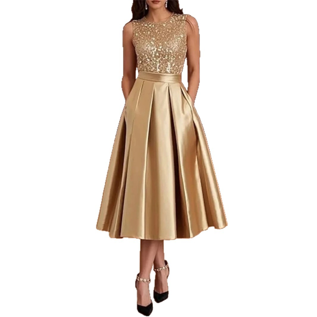 เดรสผ้าซาตินสีเบอร์กันดีประดับ - Midi Dress บทวิจารณ์และราคา