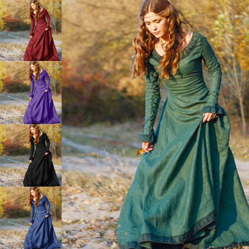 ชุดเดรสยาวสไตล์ยุคกลางสำหรับผู - Lace Dress บทวิจารณ์และราคา