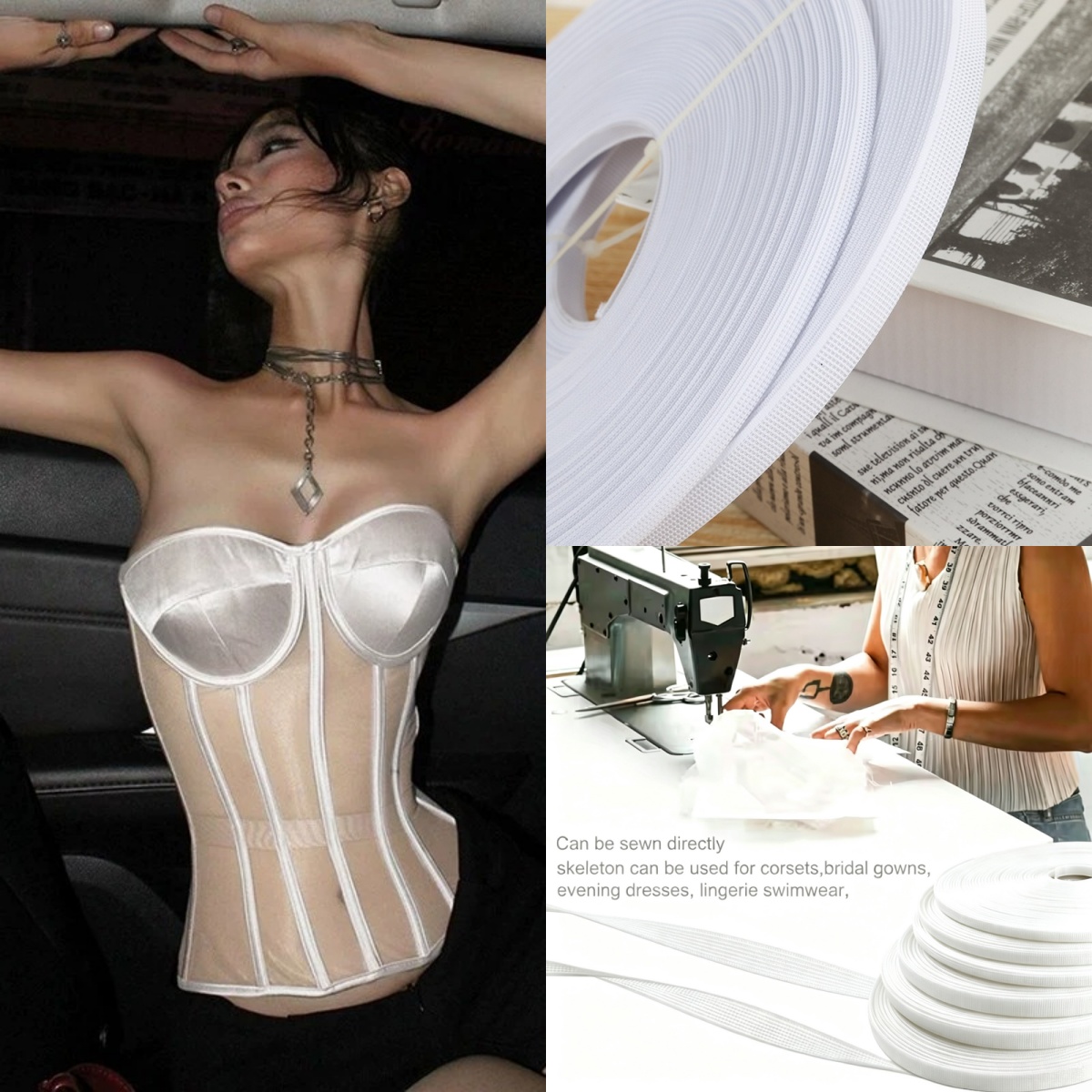 เทปโพลีเอสเตอร์สำหรับเสริมโครง - Wedding Dress บทวิจารณ์และราคา