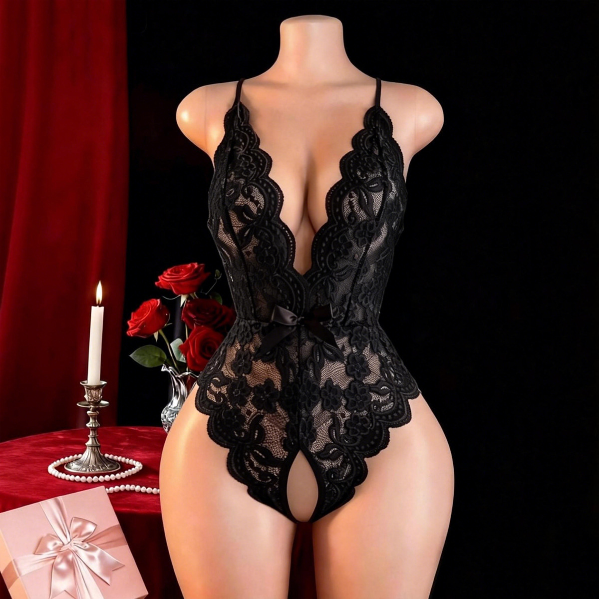 ชุดชั้นในเซ็กซี่แบบเปิดเป้าสำห - Lace Dress บทวิจารณ์และราคา