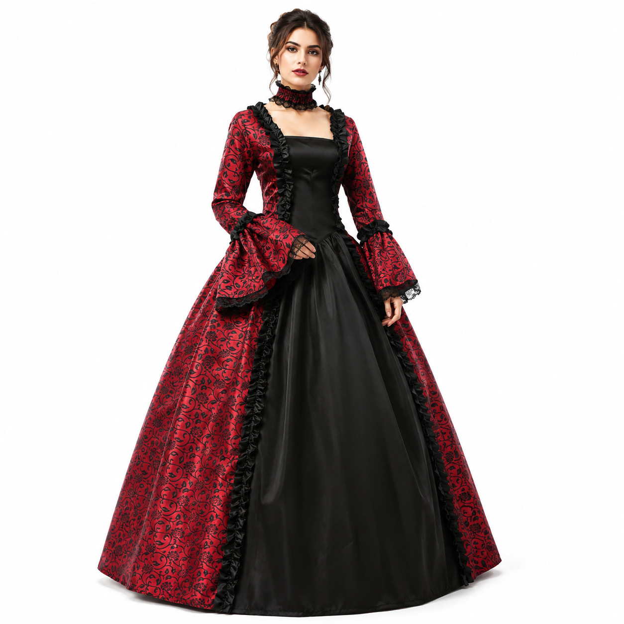ชุดเดรสยาวสไตล์โกธิคยุคกลางวิน - Lace Dress บทวิจารณ์และราคา